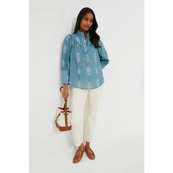 Tuckernuck Blue Floral Blouse - Picture 2 of 15